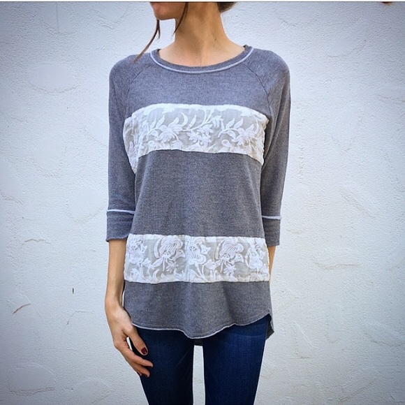 Anthropologie Tops - Like New Dolan Lace Corridor Sweatshirt